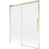 Mexen Rox parawan nawannowy 2-skrzydłowy rozsuwany 140 x 150 cm, transparent, złoty - 8C9-140-001-50-00