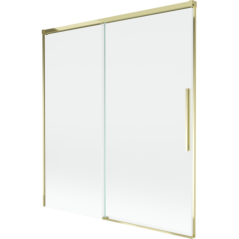 Mexen Rox parawan nawannowy 2-skrzydłowy rozsuwany 150 x 150 cm, transparent, złoty - 8C9-150-001-50-00