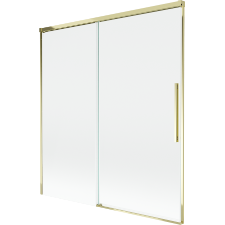 Mexen Rox parawan nawannowy 2-skrzydłowy rozsuwany 150 x 150 cm, transparent, złoty - 8C9-150-001-50-00