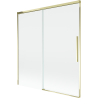 Mexen Rox Duschtrennwand 2-flügelig, 150 x 150 cm, transparent, gold - 8C9-150-001-50-00