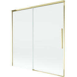 Mexen Rox duschvägg med två skjutbara dörrar 160 x 150 cm, transparent, guld - 8C9-160-001-50-00