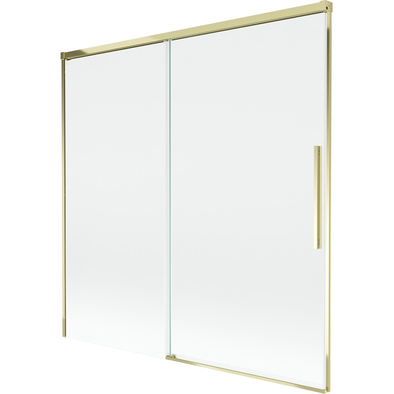 Mexen Rox 2-flügelige, ausziehbare Duschabtrennung 160 x 150 cm, transparent, golden - 8C9-160-001-50-00