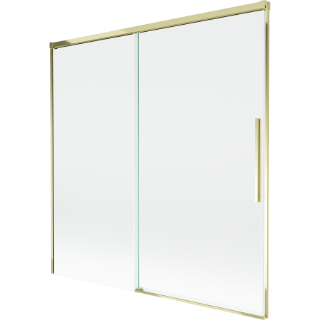 Mexen Rox Duschwand, 2-flügelig, verschiebbar 160 x 150 cm, transparent, gold - 8C9-160-001-50-00
