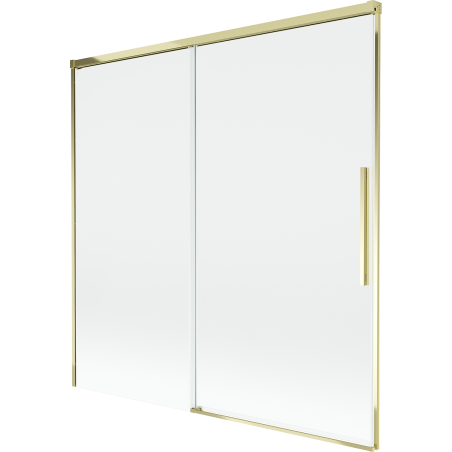 Mexen Rox paraván de baño de 2 hojas correderas 160 x 150 cm, transparente, dorado - 8C9-160-001-50-00