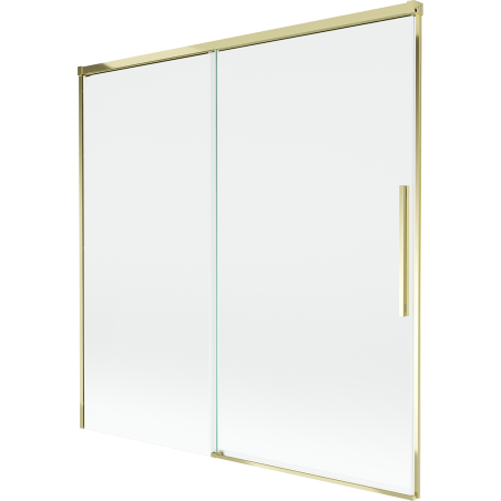 Mexen Rox parawan nawannowy 2-skrzydłowy rozsuwany 160 x 150 cm, transparent, złoty - 8C9-160-001-50-00