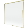 Mexen Rox Duschwand, 2-flügelig, verschiebbar 160 x 150 cm, transparent, gold - 8C9-160-001-50-00