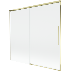 Mexen Rox paravan za kadu, klizni s 2 krila, 170 x 150 cm, proziran, zlatni - 8C9-170-001-50-00