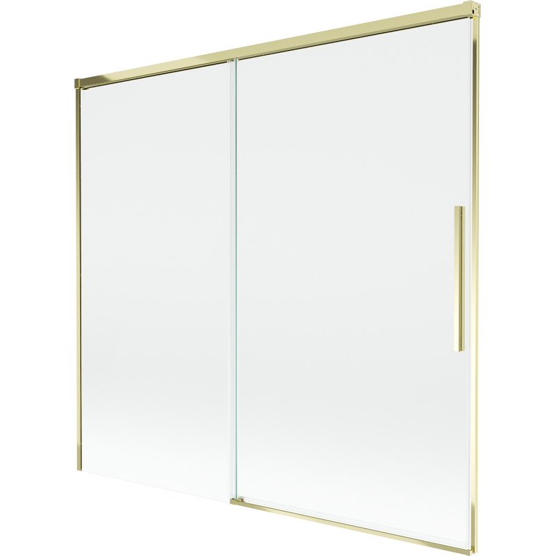 Mexen Rox 2-delige verschuifbare badwandscherm 170 x 150 cm, transparant, goud - 8C9-170-001-50-00