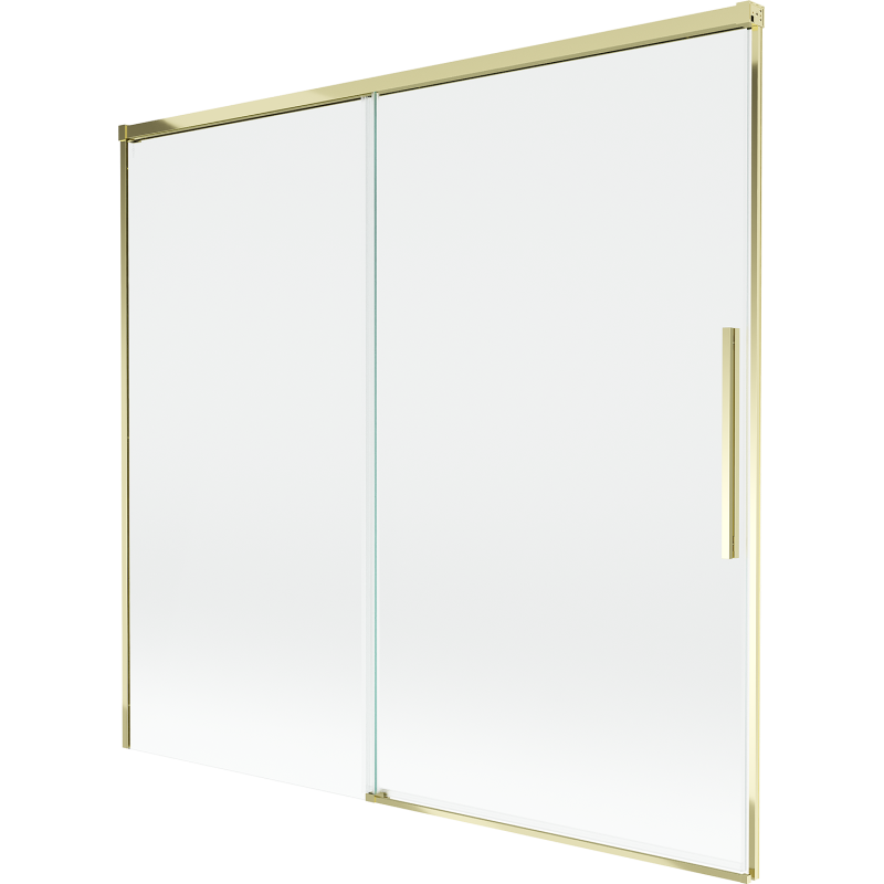 Mexen Rox Duschabtrennung 2-flügelig, 170 x 150 cm, transparent, gold - 8C9-170-001-50-00