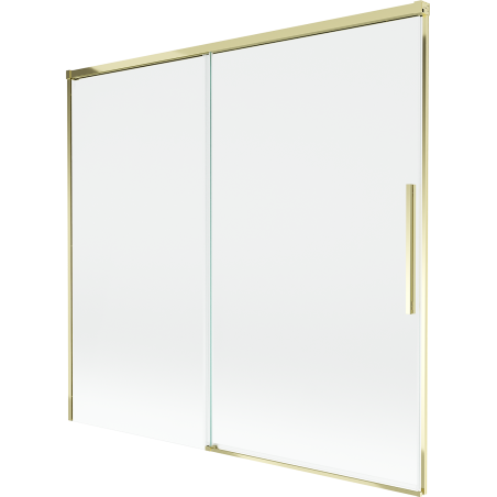 Mexen Rox paravento per vasca da bagno 2 ante scorrevole 170 x 150 cm, trasparente, dorato - 8C9-170-001-50-00