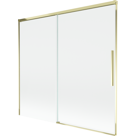 Mexen Rox parawan nawannowy 2-skrzydłowy rozsuwany 170 x 150 cm, transparent, złoty - 8C9-170-001-50-00