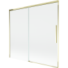 Mexen Rox Duschabtrennung 2-flügelig, 170 x 150 cm, transparent, gold - 8C9-170-001-50-00