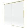 Mexen Rox mampara de ducha de 2 hojas deslizantes 170 x 150 cm, transparente, dorado - 8C9-170-001-50-00