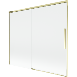 Mexen Rox Duschabtrennung 2-flügelig, 180 x 150 cm, transparent, gold - 8C9-180-001-50-00