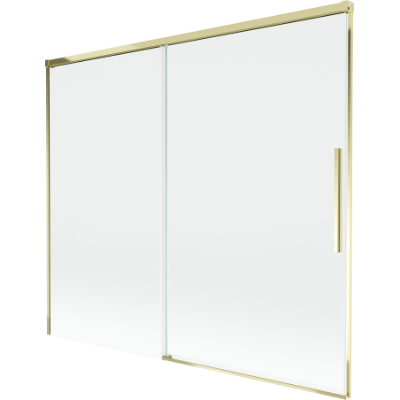 Mexen Rox 2-flügelige verschiebbare Badewannenabtrennung 180 x 150 cm, transparent, gold - 8C9-180-001-50-00