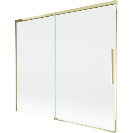 Mexen Rox parawan nawannowy 2-skrzydłowy rozsuwany 180 x 150 cm, transparent, złoty - 8C9-180-001-50-00