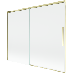 Mexen Rox Badewannenaufsatz 2-flügelig verschiebbar 190 x 150 cm, transparent, gold - 8C9-190-001-50-00