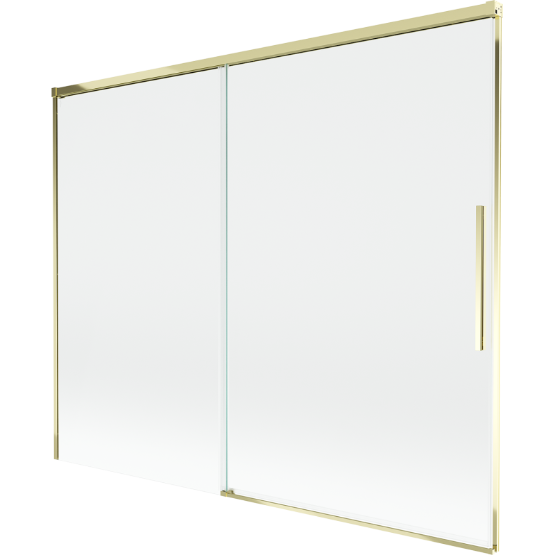 Mexen Rox mampara de ducha corredera de 2 paneles 190 x 150 cm, transparente, dorado - 8C9-190-001-50-00