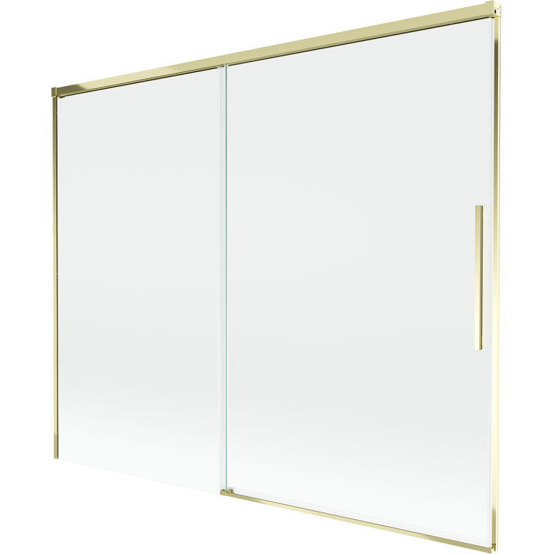 Mexen Rox parawan nawannowy 2-skrzydłowy rozsuwany 190 x 150 cm, transparent, złoty - 8C9-190-001-50-00