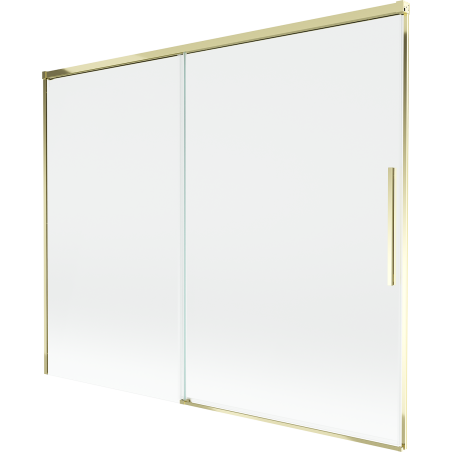 Mexen Rox parawan nawannowy 2-skrzydłowy rozsuwany 190 x 150 cm, transparent, złoty - 8C9-190-001-50-00