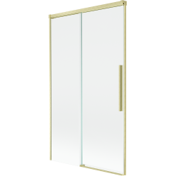 Mexen Rox shower screen 2-wing sliding 100 x 150 cm, transparent, brushed gold - 8C9-100-001-55-00