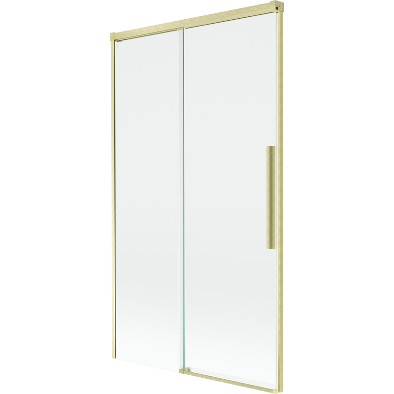 Mexen Rox parawan nawannowy 2-skrzydłowy rozsuwany 100 x 150 cm, transparent, złoty szczotkowany - 8C9-100-001-55-00