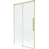 Mexen Rox shower screen 2-wing sliding 100 x 150 cm, transparent, brushed gold - 8C9-100-001-55-00