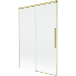Mexen Rox 2-panel sliding shower screen 120 x 150 cm, transparent, brushed gold - 8C9-120-001-55-00