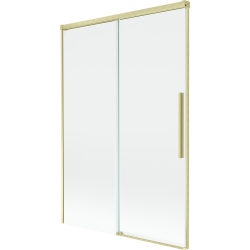 Mexen Rox liuglev 2-tiivaline vannisegisti 120 x 150 cm, läbipaistev, harjatud kuld - 8C9-120-001-55-00