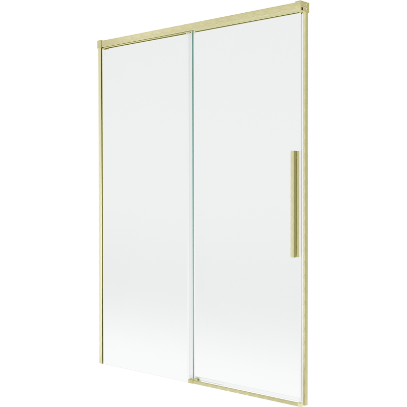 Mexen Rox paratia per vasca da bagno 2 ante scorrevoli 120 x 150 cm, trasparente, oro spazzolato - 8C9-120-001-55-00