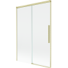 Mexen Rox Badewannenabtrennung 2-flügelig, verschiebbar 120 x 150 cm, transparent, gold gebürstet - 8C9-120-001-55-00