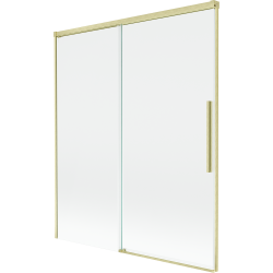 Mexen Rox 2-osaline vannisein, laiendatav, 140 x 150 cm, läbipaistev, kuldne harjatud - 8C9-140-001-55-00