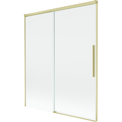 Mexen Rox parawan nawannowy 2-skrzydłowy rozsuwany 140 x 150 cm, transparent, złoty szczotkowany - 8C9-140-001-55-00