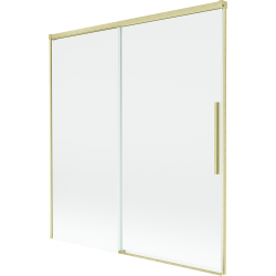 Mexen Rox libisev kaheosaline vannisein 150 x 150 cm, läbipaistev, kuldne harjatud - 8C9-150-001-55-00