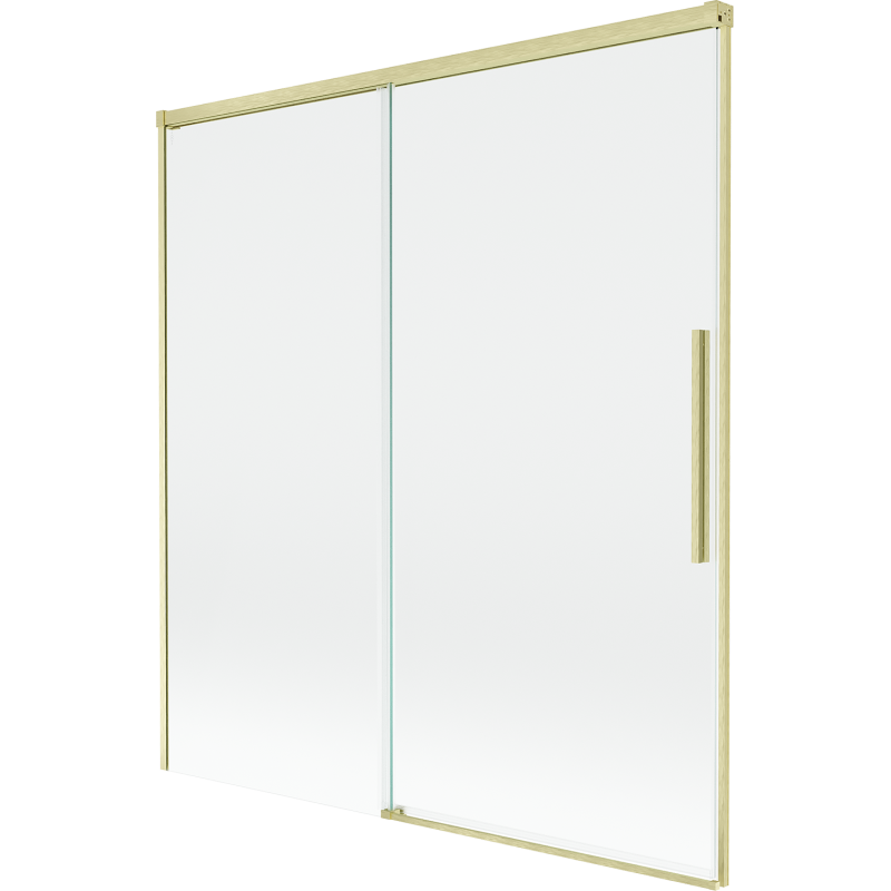 Mexen Rox divisória de duche de 2 painéis deslizante 150 x 150 cm, transparente, dourado escovado - 8C9-150-001-55-00