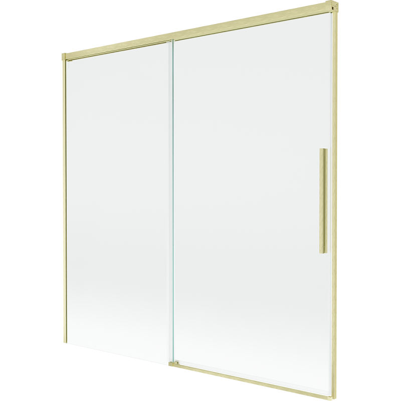 Mexen Rox 2-flügelige Duschwand, verschiebbar 160 x 150 cm, transparent, gold gebürstet - 8C9-160-001-55-00