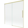 Mexen Rox duschskärm tvådelad, skjutbar 160 x 150 cm, transparent, borstad guld - 8C9-160-001-55-00