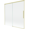Mexen Rox parawan nawannowy 2-skrzydłowy rozsuwany 160 x 150 cm, transparent, złoty szczotkowany - 8C9-160-001-55-00