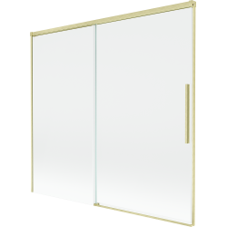 Mexen Rox divisória de duche de correr com 2 folhas 170 x 150 cm, transparente, dourada escovada - 8C9-170-001-55-00