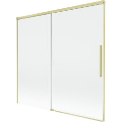 Mexen Rox parawan nawannowy 2-skrzydłowy rozsuwany 170 x 150 cm, transparent, złoty szczotkowany - 8C9-170-001-55-00