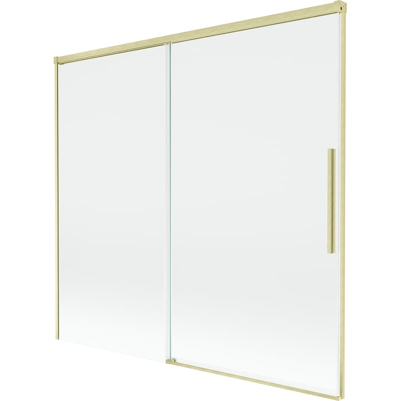 Mexen Rox parawan nawannowy 2-skrzydłowy rozsuwany 170 x 150 cm, transparent, złoty szczotkowany - 8C9-170-001-55-00