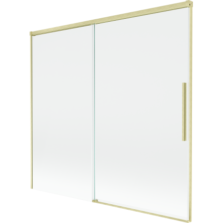Mexen Rox parawan nawannowy 2-skrzydłowy rozsuwany 170 x 150 cm, transparent, złoty szczotkowany - 8C9-170-001-55-00