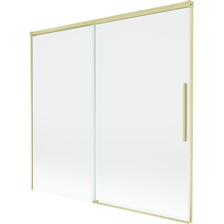 Mexen Rox tweedelige verschuifbare badwand 170 x 150 cm, transparant, goud geborsteld - 8C9-170-001-55-00