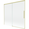 Mexen Rox 2-flügelige ausziehbare Badewannenabtrennung 170 x 150 cm, transparent, gebürstetes Gold - 8C9-170-001-55-00