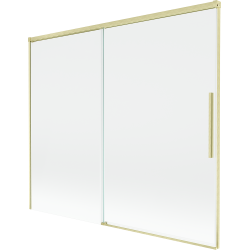 Mexen Rox klizna zavjesa za tuširanje s dvodijelnim kliznim vratima 180 x 150 cm, prozirna, zlatna brušena - 8C9-180-001-55-00