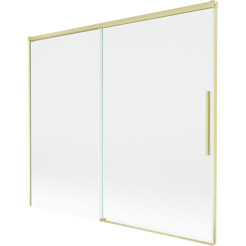 Mexen Rox divisória de banheira de 2 painéis deslizantes 180 x 150 cm, transparente, dourado escovado - 8C9-180-001-55-00