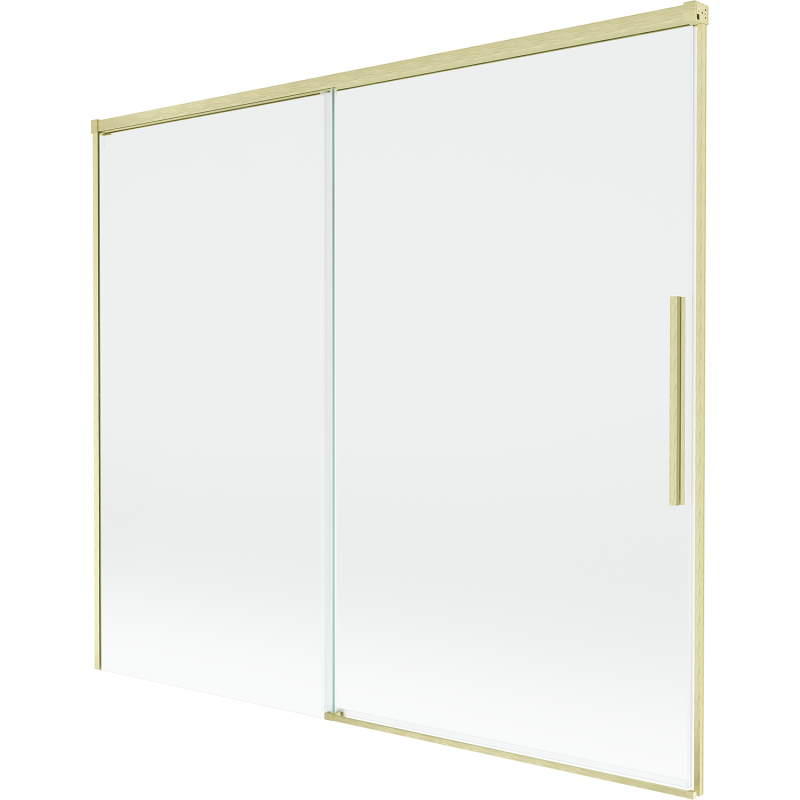 Mexen Rox Duschabtrennung 2-flügelig, 180 x 150 cm, transparent, gebürstet gold - 8C9-180-001-55-00
