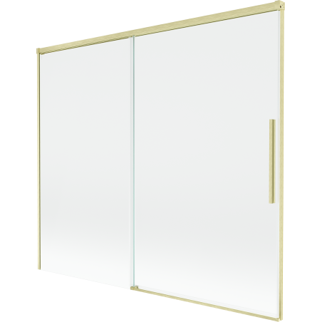 Mexen Rox 2-panel sliding shower screen 180 x 150 cm, transparent, brushed gold - 8C9-180-001-55-00