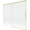 Mexen Rox 2-delige, uitklapbare badwand 180 x 150 cm, transparant, geborsteld goud - 8C9-180-001-55-00