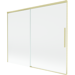 Mexen Rox vannitoa ekraan 2-osaline lükand 190 x 150 cm, läbipaistev, kuldne harjatud - 8C9-190-001-55-00